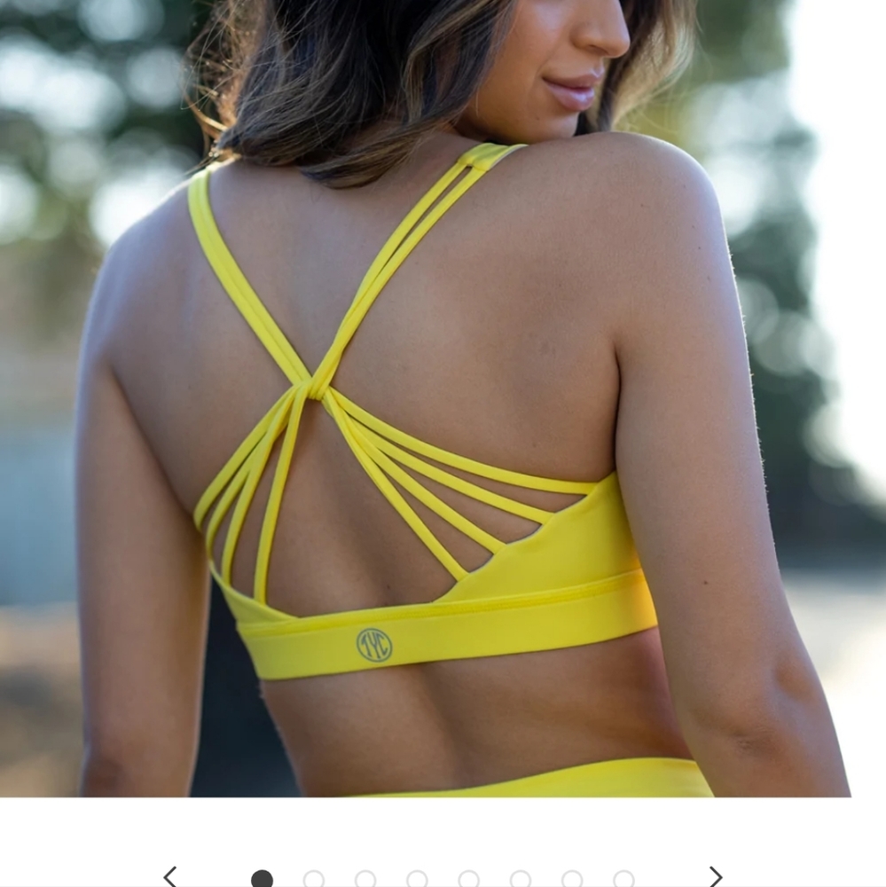 TYC yellow sports bra
